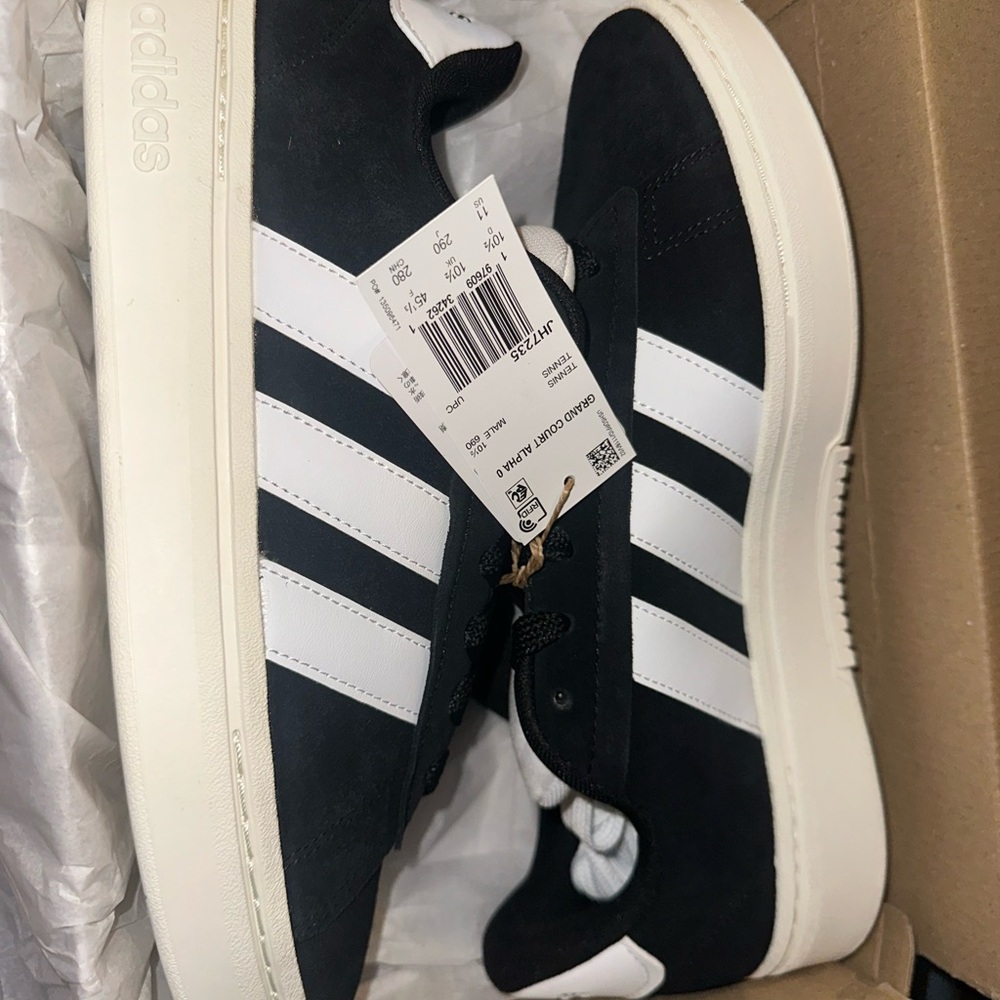 Adidas grand court alpha 00s black and white size 11M